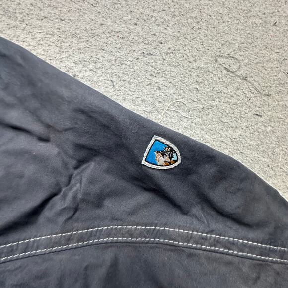 Kuhl Kollusion Jacket Carbon Gray Men Large Wax Coated Wind Water Resistant Hood - Picture 10 of 16